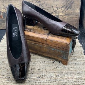 Stuart Weitzman Leather Block Heel Pumps-7-EUC